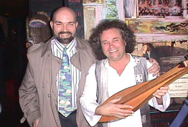 Bill Slater with Andreas Vollenweider -- Click to go to Bill's Home Page