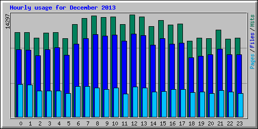 Hourly usage for December 2013